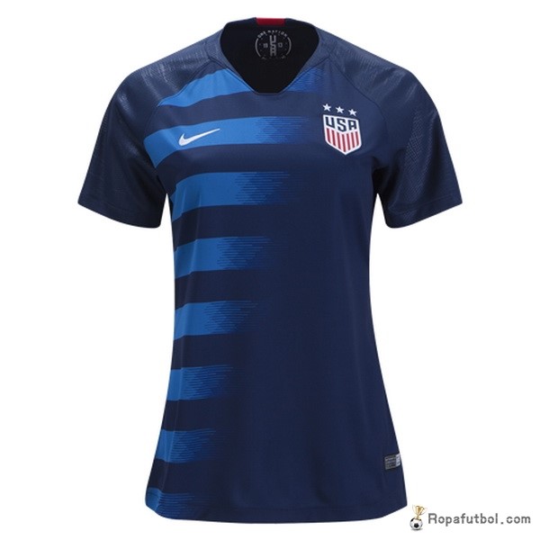 Camiseta Estados Unidos Replica Segunda Ropa Mujer 2018 Azul